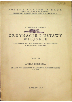 Ordynacje i ustawy wiejskie