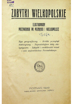 Zabytki wielkopolskie 1929 r