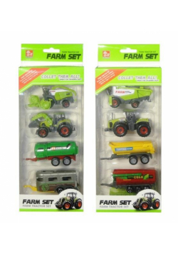 Traktor z przyczepami 2szt MIX