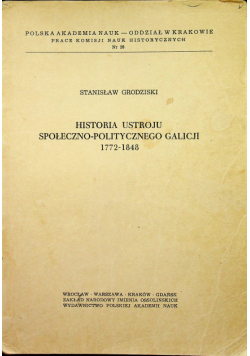 Historia ustroju społeczno politycznego Galicji