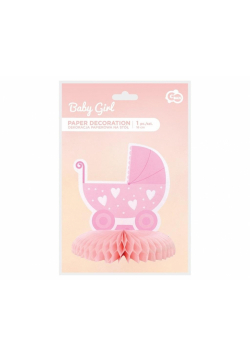 Dekoracja papierowa na stół - wózek 16cm