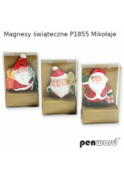 Magnesy świąteczne Mikołaje MIX