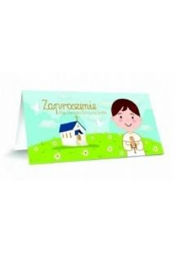 Zaproszenie - Komunia chłopiec kolor