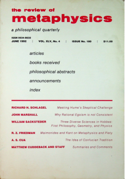 The Review of metaphysics