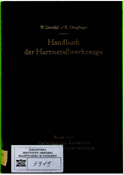 Handbuch der hartmetallwerkzeuge