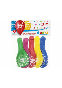 Balony Sto Lat, kolorowe MIX 30cm 5szt