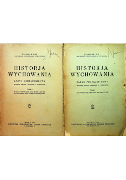 Historja wychowania tom 1 i 2 1934 r.