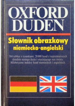 Oxford Duden Słownik obrazkowy niemiecko angielski