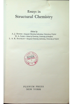 Essays in structural chemistry