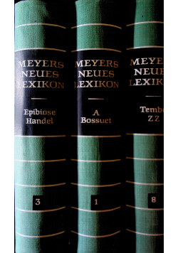 Meyers Neues Lexikon 3 tomy