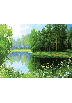 Malowanie po numerach - Zielono mi 30x40cm