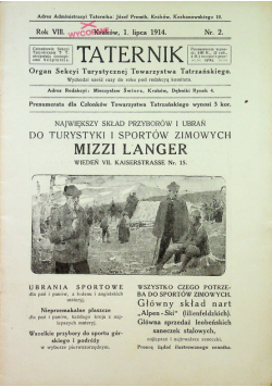 Taternik Rok VIII Numer 2 1914 r