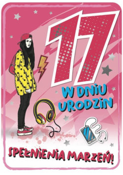 Karnet Urodziny 17 GM-758