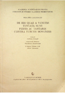 De His quae a venetis tentata sunt persis ac tartaris contra turcos movendis