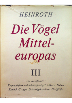 Die Vogel Mitteleuropas III