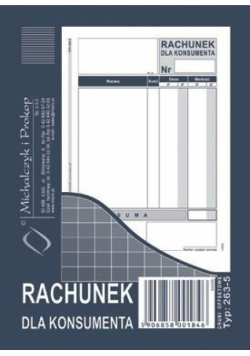 Rachunek dla konsumenta 263-5