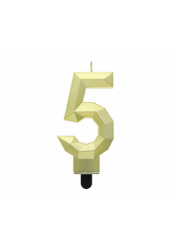 Świeczka Cyfra 5 Diament 7.6cm