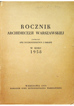 Rocznik archidiecezji warszawskiej