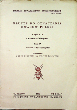 Klucze do oznaczania owadów polski część XIX zeszyt 67
