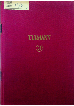 Ullmanns Encyklopadie der technischen chemie tom 3