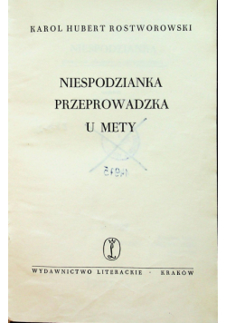 Rostworowski Dramaty wybrane Niespodzianka Przeprowadzka U mety
