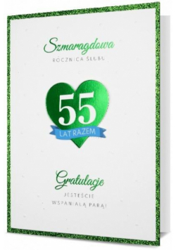Karnet B6 Rocznica ślubu Szmaragdowa HM200-2534