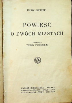 Powieść o dwóch miastach 1928 r