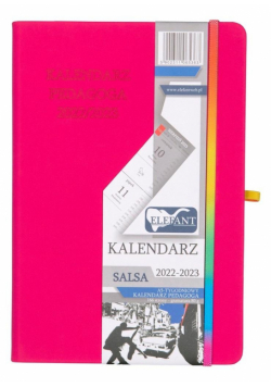 Kalendarz 2022/23 A5 tyg. Salsa różowy ELEFANT