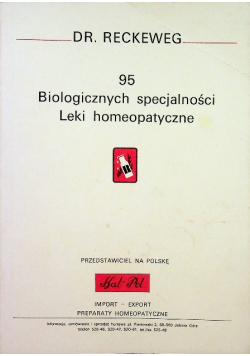 95 biologicznych specjalności Leki homeopatyczne