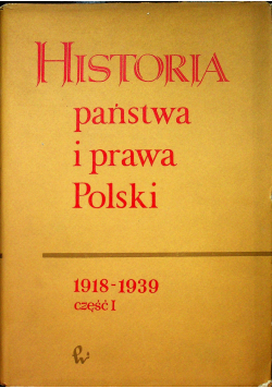 Historia państwa i prawa Polski 1918 1939
