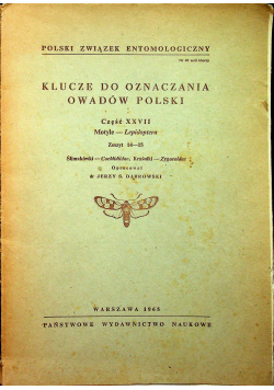 Klucze do oznaczania Owadów Polski Część XXVI