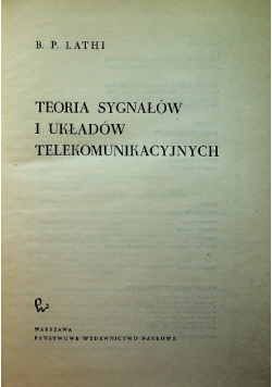 Teoria sygnałów i układów telekomunikacyjnych