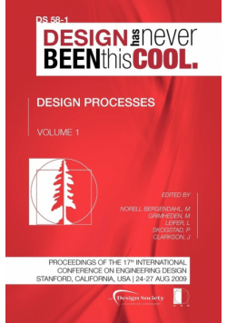 Proceedings of ICED'09, Volume 1, Design Processes