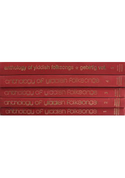 Anthology of yiddish folksongs 5 tomów autograf autora