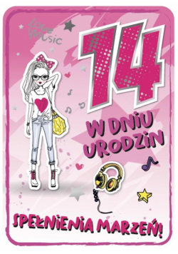 Karnet Urodziny 14 GM-752