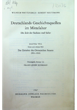 Deutschlands Geschichtsquellen im Mittelalter