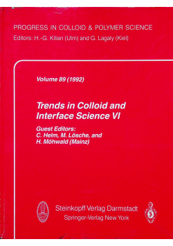 Trends in Colloid and interface science VI volume 89