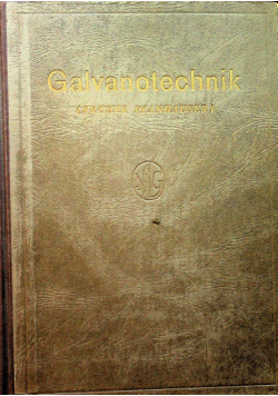 Galvanotechnik  Frucher Pfanhauser 1949 r.
