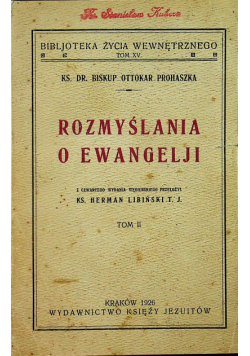 Rozmyślania o Ewangelji tom II 1926 r