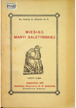 Miesiąc Maryi Saletyńskiej 1937 r