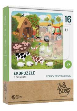 Ekopuzzle dwuelementowe Dzień w gospodarstwie