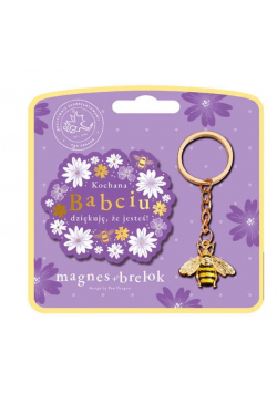 Zestaw magnes + brelok Bees-Babcia
