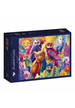 Puzzle 4000 Kolorowe sowy