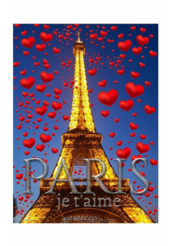Paris je t'aims gold  Eiffel Tower creative blank journal Notebook
