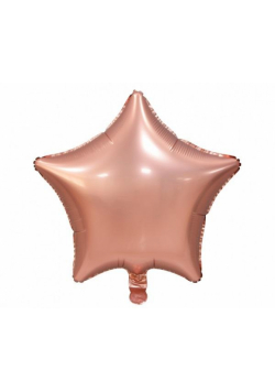 Balon foliowy Gwiazda matowa różowo-złota 44cm