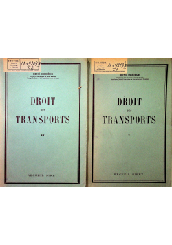 Droit des transports tomy od 1 do 2