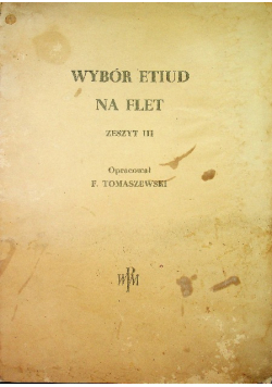 Wybór etiud na flet zeszyt III