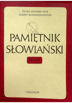 Pamiętnik słowiański tom XXIX