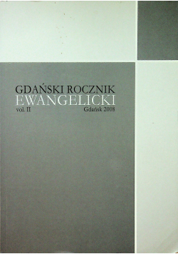 Gdański rocznik ewangelicki Volume II