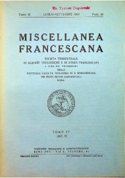 Miscellanea francescana
